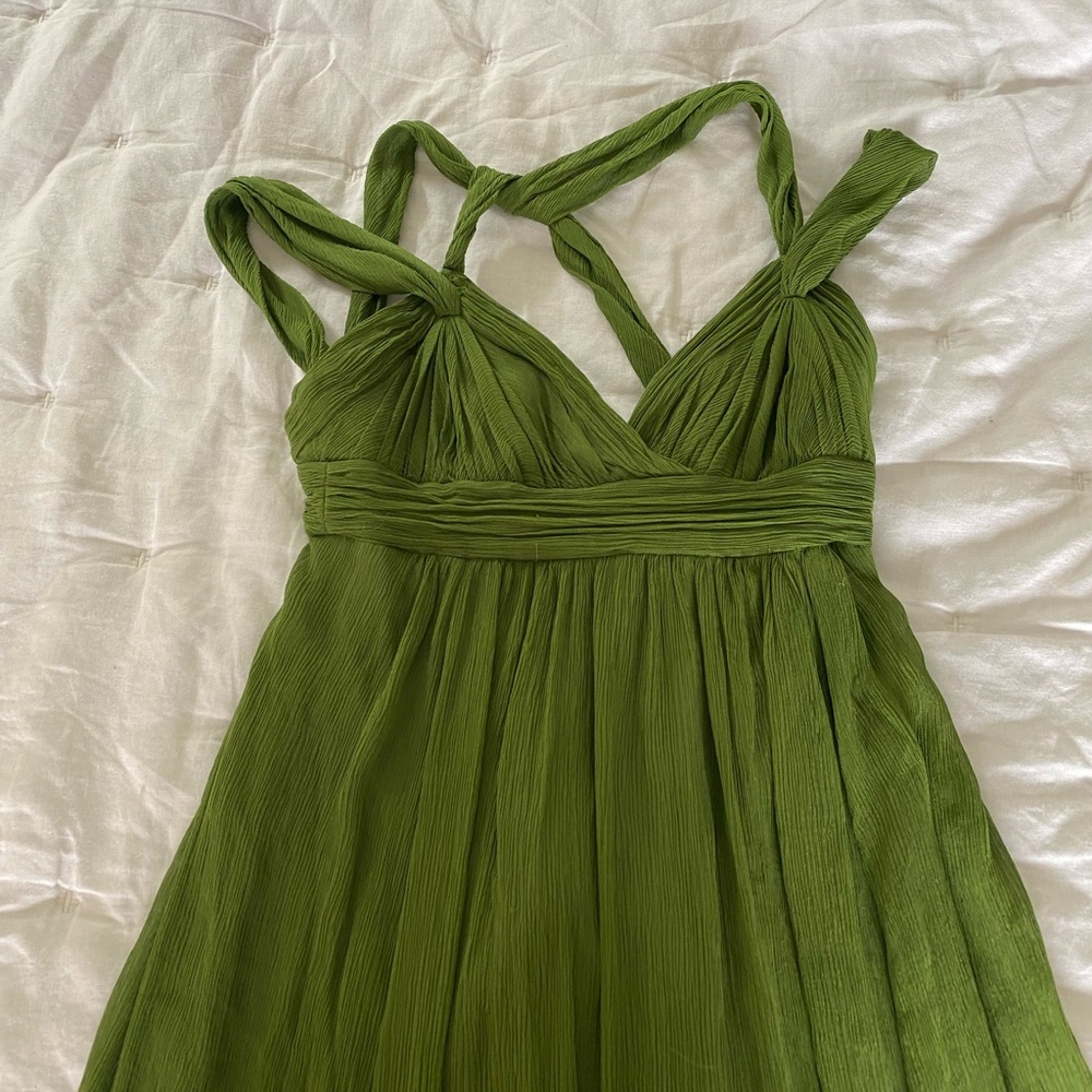 Elegant Green Maxi dress bcbgmaxazria - Picture 4 of 10